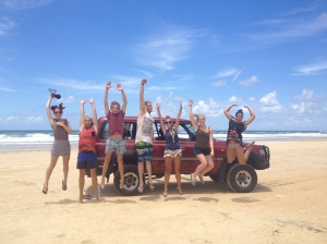 My awesome group on Fraser Island, consisting of English, Germans, and me!